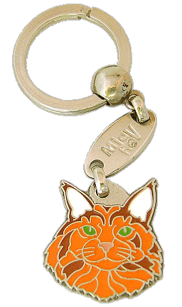 Maine coon röd - pet ID tag, dog ID tags, pet tags, personalized pet tags MjavHov - engraved pet tags online